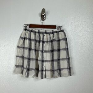 Club Monaco Plaid‎ Silk Mini Skirt Size 0